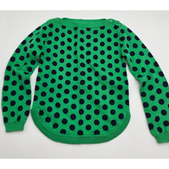 GapKids Girl's 6/7 Green and Navy Blue Turtleneck NWT and Polkadot Sweater GUC - Picture 2 of 16